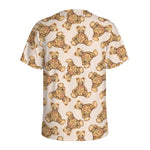 Watercolor Teddy Bear Pattern Print Men's Sports T-Shirt