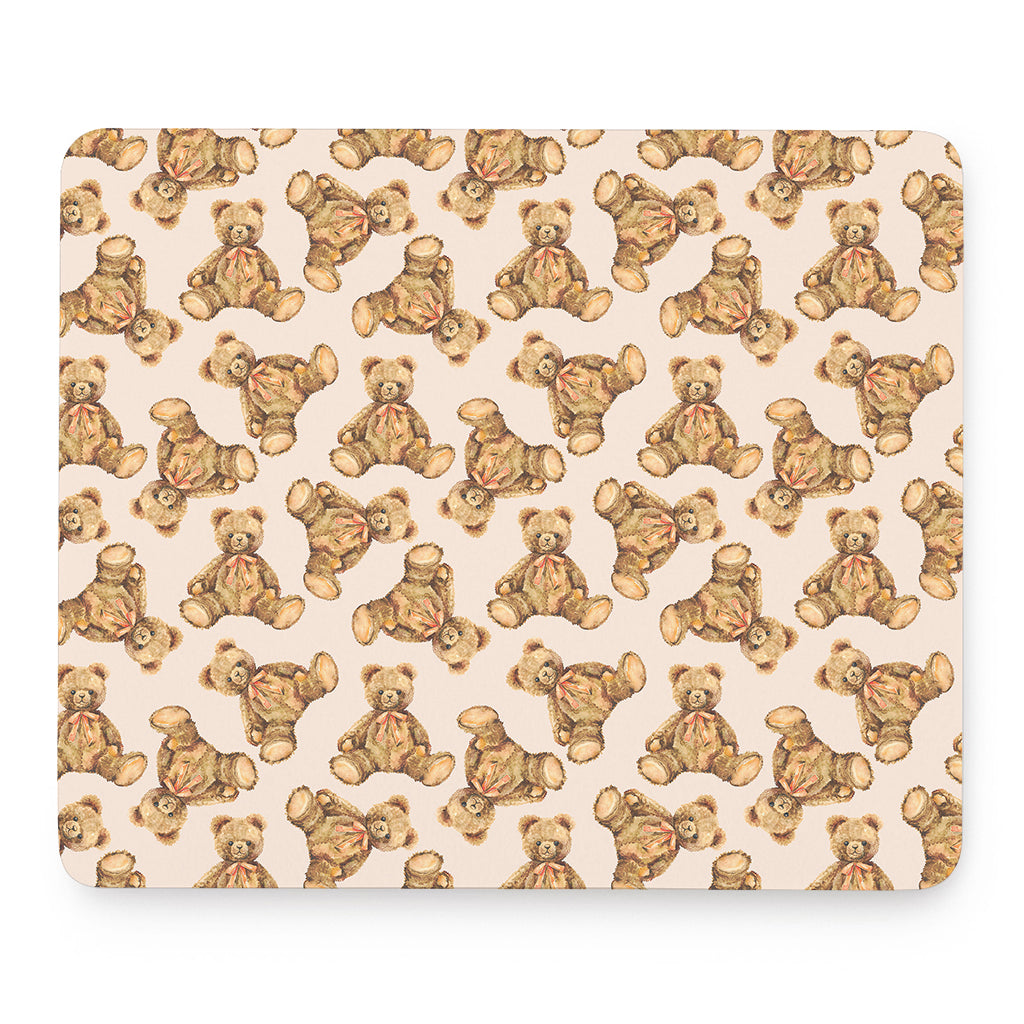 Watercolor Teddy Bear Pattern Print Mouse Pad