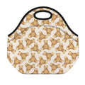 Watercolor Teddy Bear Pattern Print Neoprene Lunch Bag