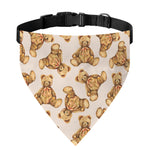 Watercolor Teddy Bear Pattern Print Over The Collar Dog Bandana
