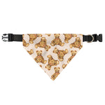 Watercolor Teddy Bear Pattern Print Over The Collar Dog Bandana