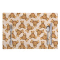 Watercolor Teddy Bear Pattern Print Placemat