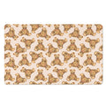 Watercolor Teddy Bear Pattern Print Polyester Doormat