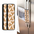 Watercolor Teddy Bear Pattern Print Refrigerator Handle Covers