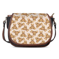 Watercolor Teddy Bear Pattern Print Saddle Bag
