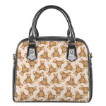 Watercolor Teddy Bear Pattern Print Shoulder Handbag