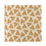 Watercolor Teddy Bear Pattern Print Silk Bandana