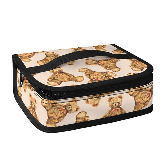 Watercolor Teddy Bear Pattern Print Small Lunch Bag