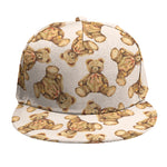 Watercolor Teddy Bear Pattern Print Snapback Cap