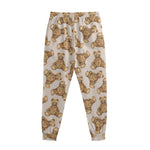 Watercolor Teddy Bear Pattern Print Sweatpants