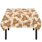 Watercolor Teddy Bear Pattern Print Tablecloth