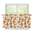 Watercolor Teddy Bear Pattern Print Tier Curtains