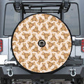 Watercolor Teddy Bear Pattern Print Tire Cover With Camera Hole