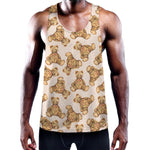 Watercolor Teddy Bear Pattern Print Training Tank Top