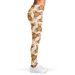 Watercolor Teddy Bear Pattern Print Women's Leggings