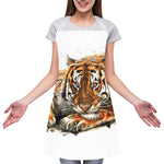 Watercolor Tiger Print Adjustable Apron