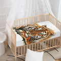 Watercolor Tiger Print Baby Crib Sheet