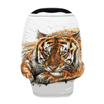 Watercolor Tiger Print Baby Seat Cover