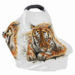 Watercolor Tiger Print Baby Seat Cover