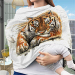 Watercolor Tiger Print Baby Seat Cover