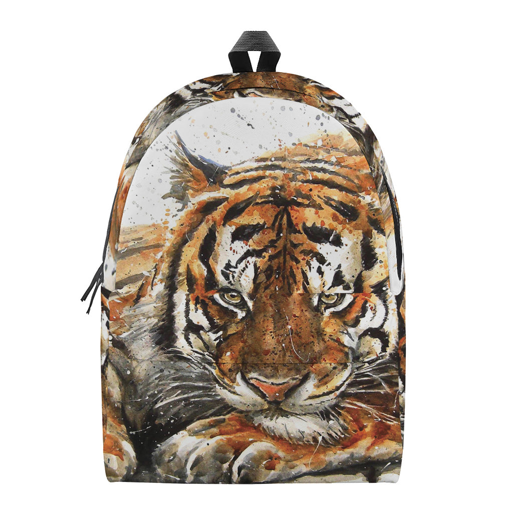 Watercolor Tiger Print Backpack