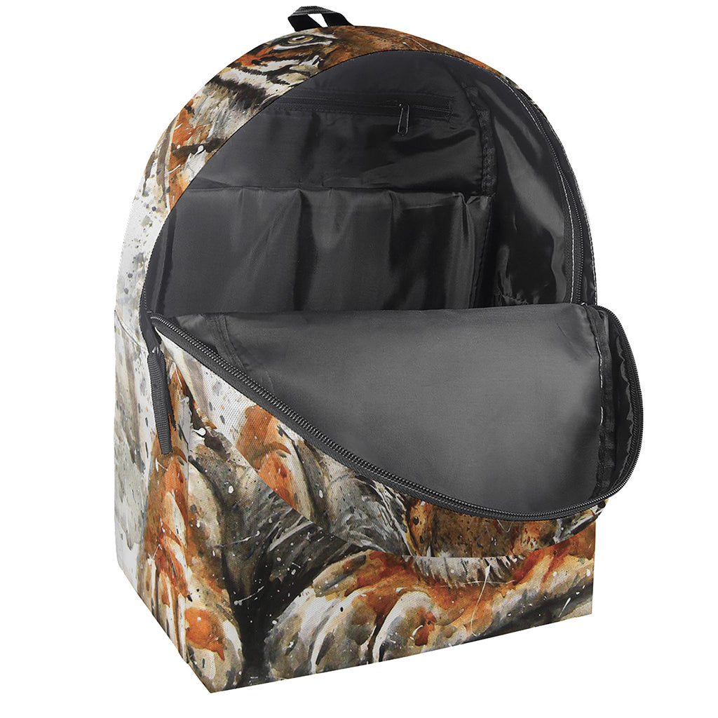 Watercolor Tiger Print Backpack