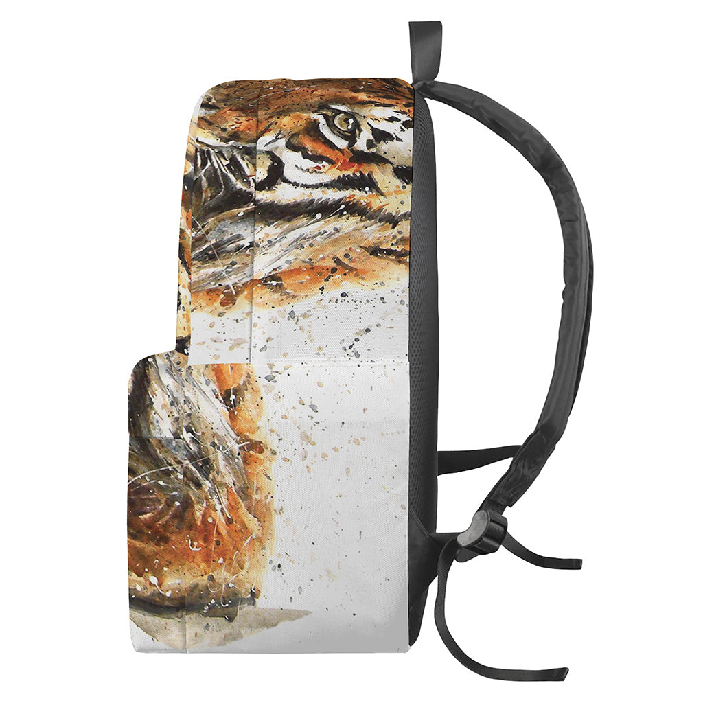 Watercolor Tiger Print Backpack