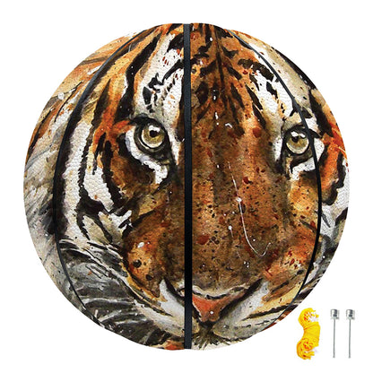 Watercolor Tiger Print Basketball