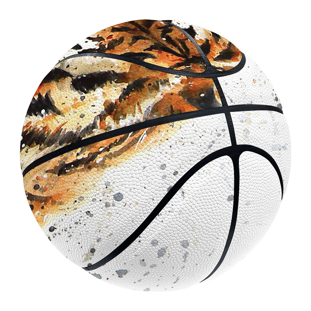 Watercolor Tiger Print Basketball