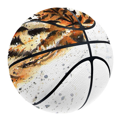Watercolor Tiger Print Basketball