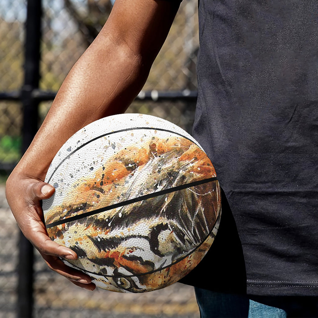 Watercolor Tiger Print Basketball