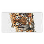 Watercolor Tiger Print Beach Towel