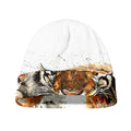 Watercolor Tiger Print Beanie
