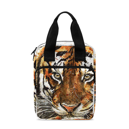 Watercolor Tiger Print Bible Tote Bag