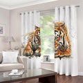 Watercolor Tiger Print Dimout Grommet Curtains