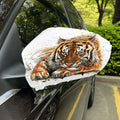 Watercolor Tiger Print Car Side Mirror Covers