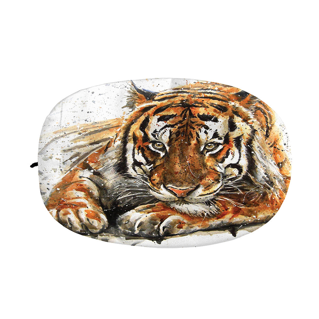 Watercolor Tiger Print Car Side Mirror Covers