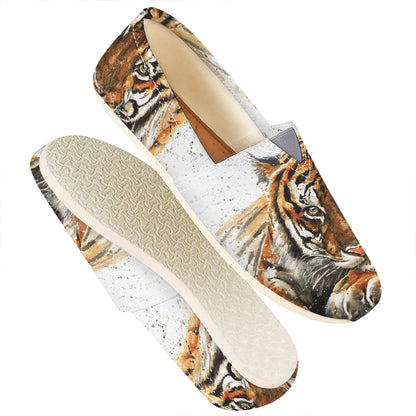 Watercolor Tiger Print Casual Shoes