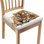 Watercolor Tiger Print Chair Cushion Cover