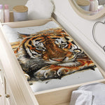 Watercolor Tiger Print Changing Pad Cover