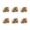 Watercolor Tiger Print Coaster Set