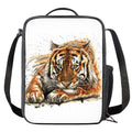 Watercolor Tiger Print Crossbody Lunch Bag