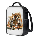 Watercolor Tiger Print Crossbody Lunch Bag