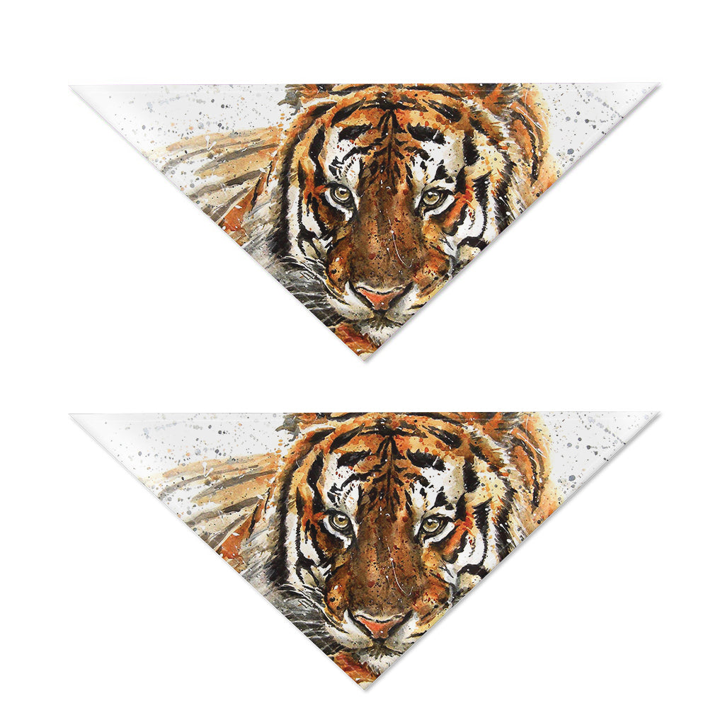 Watercolor Tiger Print Dog Bandana