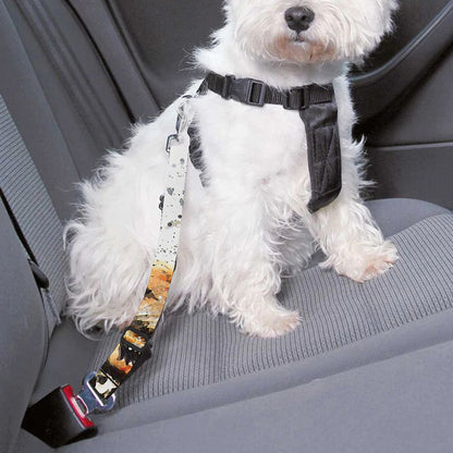 Watercolor Tiger Print Dog Seat Belt