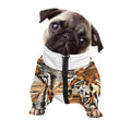 Watercolor Tiger Print Dog Zip Up Jacket