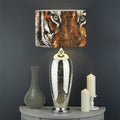 Watercolor Tiger Print Drum Lamp Shade