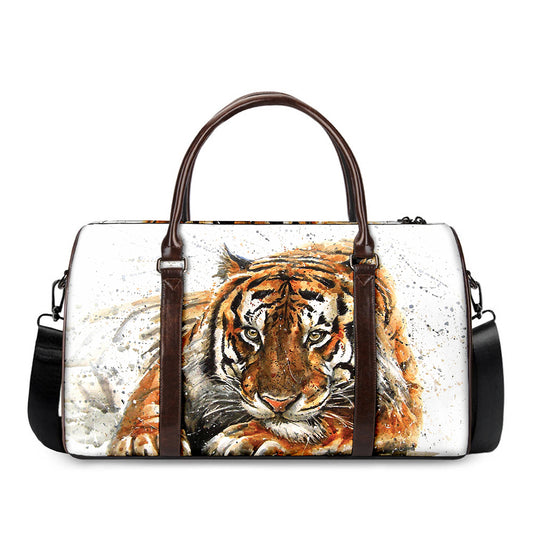 Watercolor Tiger Print Duffle Bag