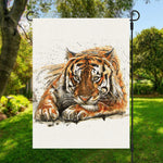 Watercolor Tiger Print Garden Flag