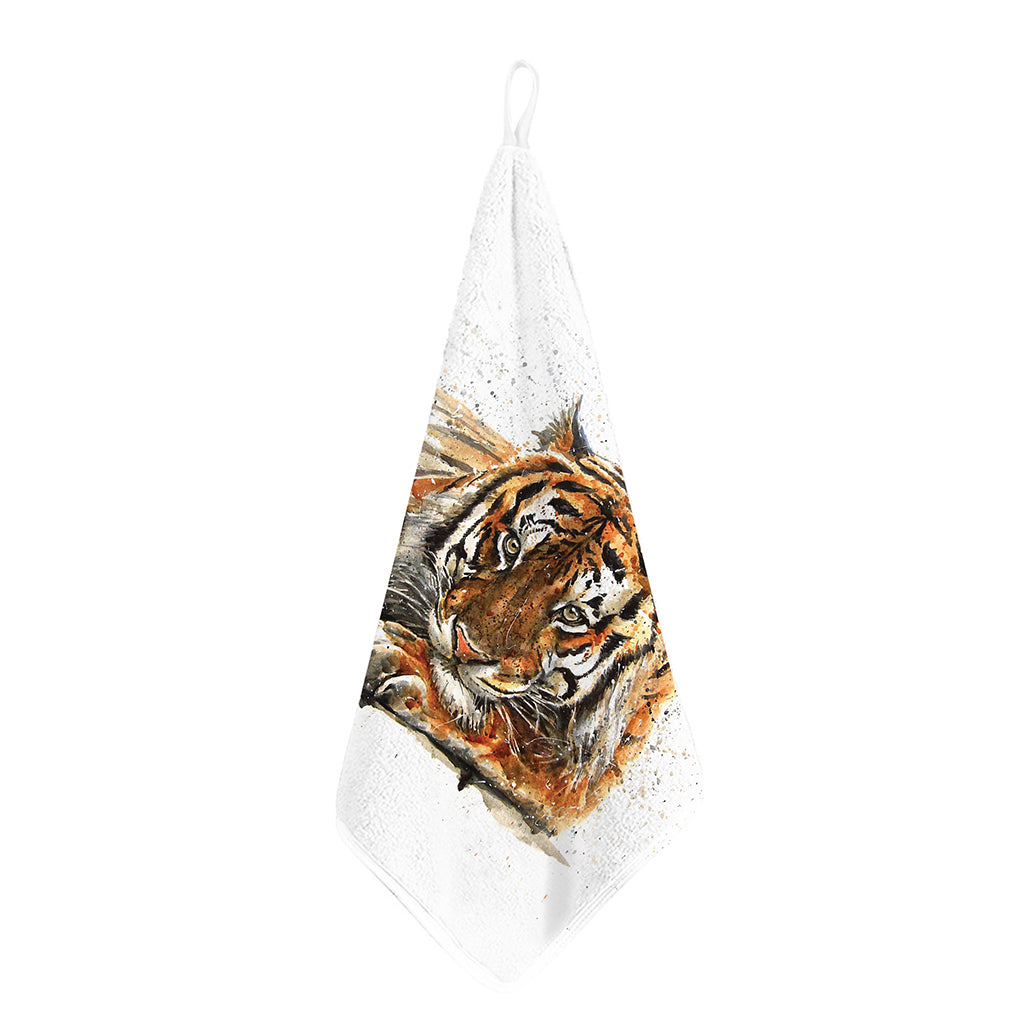 Watercolor Tiger Print Hand Towel